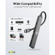 GOOBAY USB hub 74460, 5x θυρών, USB 3.2, 5Gbps, 100W, USB-C σύνδεση, γκρι