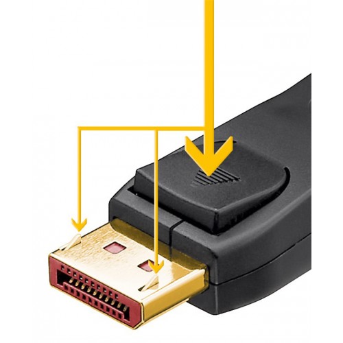 GOOBAY καλώδιο DisplayPort 74760, 16K/60Hz, 80 Gbps, 1m, μαύρο
