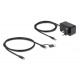 DELOCK USB hub 64326 με διακόπτες, 7x θυρών, 10Gbps, USB/USB-C σύνδεση, μαύρο