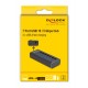 DELOCK USB hub 64326 με διακόπτες, 7x θυρών, 10Gbps, USB/USB-C σύνδεση, μαύρο