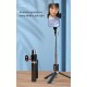 USAMS selfie stick ZB324 με τρίποδο, έως 110cm, Bluetooth, μαύρο