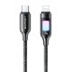 USAMS καλώδιο Lightning σε USB-C SJ749, 30W, 480Mbps, 1.2m, μαύρο