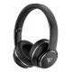 DOQAUS headphones DESIGN 3, ασύρματα & ενσύρματα, Φ40mm, 600mAh, μαύρα