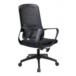 POWERTECH καρέκλα γραφείου PT-1391 με μπράτσα και ανάκλιση, ρυθμιζόμενο ύψος, μαύρη