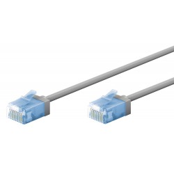 GOOBAY καλώδιο δικτύου 74225, CAT 6A U/UTP, ultra slim, copper, 500MHz, 5m, γκρι
