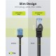 GOOBAY καλώδιο δικτύου 74238, CAT 6A U/UTP, ultra slim, copper, 500MHz, 3m, μαύρο