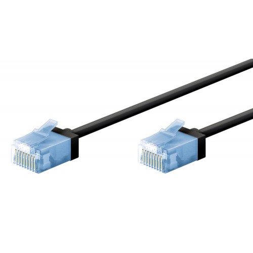 GOOBAY καλώδιο δικτύου 74238, CAT 6A U/UTP, ultra slim, copper, 500MHz, 3m, μαύρο