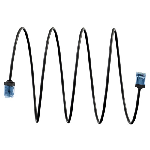 GOOBAY καλώδιο δικτύου 74238, CAT 6A U/UTP, ultra slim, copper, 500MHz, 3m, μαύρο