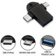POWERTECH αντάπτορας USB σε USB-C & micro USB CAB-UC090, 5Gbps, μαύρος