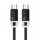 CABLETIME καλώδιο USB-C CT-CM60-PBW, 60W PD, 480Mbps, 0.25m, μαύρο