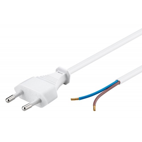 GOOBAY καλώδιο τροφοδοσίας 51345, 2x 0.75mm², 1.5m, λευκό