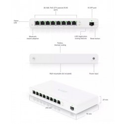 UBIQUITI router UISP-R, 8x Gigabit Ethernet Θύρες, 1000Mbps, PoE 30W