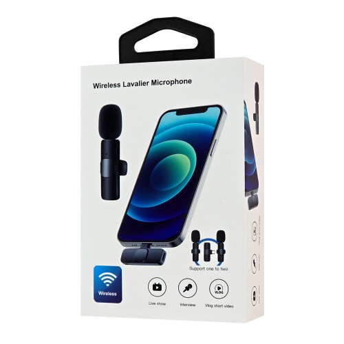 APEXEL ασύρματο μικρόφωνο APL-MIC003, USB-C, 2.4GHz, μαύρο