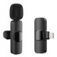 APEXEL ασύρματο μικρόφωνο APL-MIC004, Lightning, 2.4GHz, μαύρο