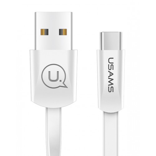 USAMS Καλώδιο USB σε USB-C US-SJ200, 2A, 1.2m, λευκό
