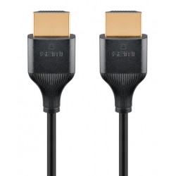 GOOBAY καλώδιο HDMI 75292 με Ethernet, slim, 4K/60Hz, 18 Gbps, 0.5m, μαύρο