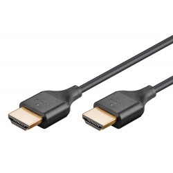 GOOBAY καλώδιο HDMI 75292 με Ethernet, slim, 4K/60Hz, 18 Gbps, 0.5m, μαύρο