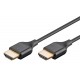 GOOBAY καλώδιο HDMI 75292 με Ethernet, slim, 4K/60Hz, 18 Gbps, 0.5m, μαύρο