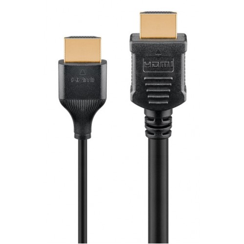 GOOBAY καλώδιο HDMI 75296 με Ethernet, slim, 4K/60Hz, 18 Gbps, 5m, μαύρο