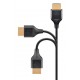 GOOBAY καλώδιο HDMI 75297 με Ethernet, slim, 8K/60Hz, 48 Gbps, 0.5m, μαύρο