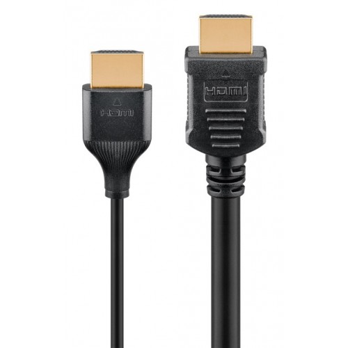 GOOBAY καλώδιο HDMI 75298 με Ethernet, slim, 8K/60Hz, 48 Gbps, 1m, μαύρο