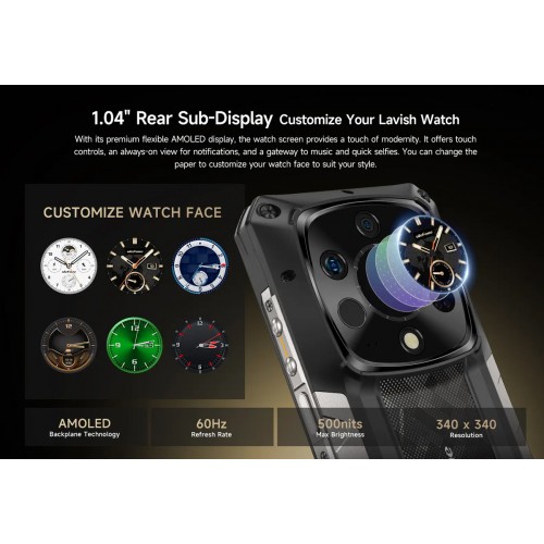 ULEFONE smartphone Armor 28 Ultra Thermal, 6.67" & 1.04, 16/1TB, 5G, 10600mAh, IP68/IP69K, μαύρο