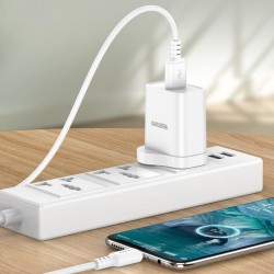 KAKUSIGA καλώδιο micro USB σε USB KSC-982, 3A, 480Mbps, 1m, λευκό