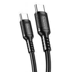 KAKUSIGA καλώδιο USB-C σε USB-C KSC-984, σιλικόνης, 60W, 480Mbps, 1m, μαύρο