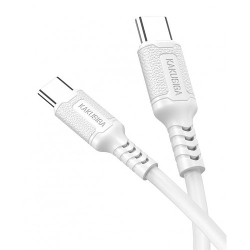 KAKUSIGA καλώδιο USB-C σε USB-C KSC-984, σιλικόνης, 60W, 480Mbps, 1m, λευκό