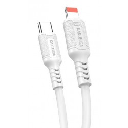 KAKUSIGA καλώδιο Lightning σε USB-C KSC-984, σιλικόνης, 27W, 480Mbps, 1m, λευκό