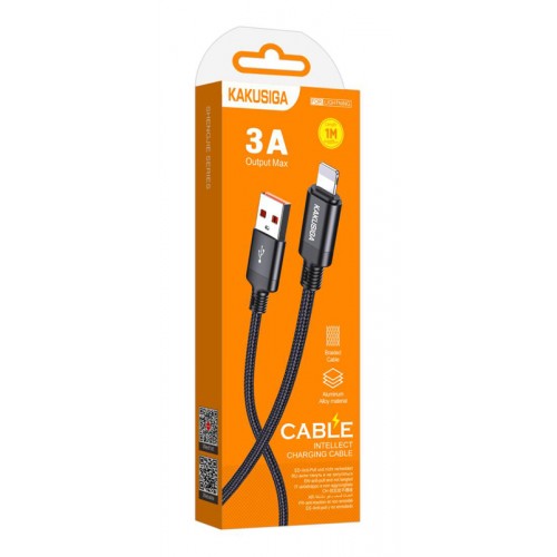 KAKUSIGA καλώδιο Lightning σε USB KSC-970, 3A, 480Mbps, 1m, μαύρο