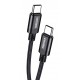 KAKUSIGA καλώδιο USB-C σε USB-C KSC-970, 60W, 480Mbps, 1m, μαύρο