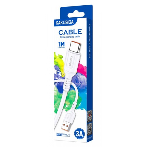 KAKUSIGA καλώδιο USB-C σε USB KSC-805, 3A, 480Mbps, 1m, λευκό