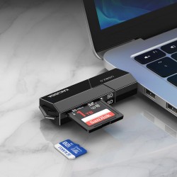 KAKUSIGA card reader KSC-1411 για SD & micro SD, 480Mbps, USB σύνδεση, μαύρο