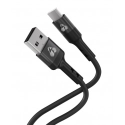 POWERTECH καλώδιο USB-C σε USB PTR-0161, σιλικόνης, 60W, 480Mbps, 1m, μαύρο