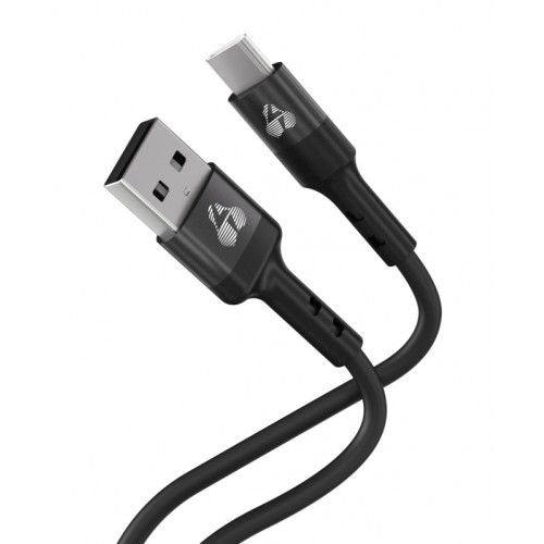 POWERTECH καλώδιο USB-C σε USB PTR-0161, σιλικόνης, 60W, 480Mbps, 1m, μαύρο