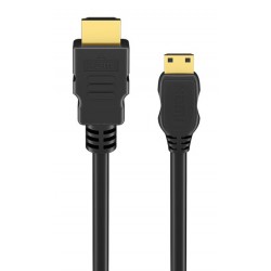 GOOBAY καλώδιο mini HDMI σε HDMI 74087 με Ethernet, 4K/60Hz, 18 Gbps, 3m, μαύρο