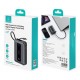 USAMS power bank CD243 με καλώδιο USB-C, 2x θύρες εξόδου, 20000mAh, 65W, γκρι