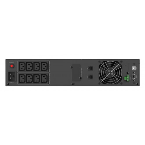 POWERTECH UPS Line Interactive PT-1409 για rack 2U, με οθόνη, 3000VA/2100W, 8x AC output