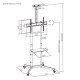 BRATECK βάση τηλεόρασης δαπέδου T1042T, 37-70", έως 45kg, με ράφια & ροδάκια