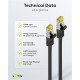 GOOBAY καλώδιο δικτύου 91626, CAT 7 S/FTP, copper, 500MHz, 5m, μαύρο