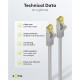 GOOBAY καλώδιο δικτύου 91603, CAT 7 S/FTP, copper, 500MHz, 2m, γκρι