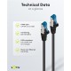 GOOBAY καλώδιο δικτύου 94152, CAT 6A S/FTP, 500MHz, Copper, 0.25m, μαύρο