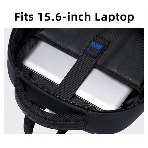 GOLDEN WOLF τσάντα πλάτης GB00711 με θήκη laptop 15.6", 27L, μαύρη
