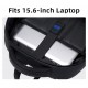 GOLDEN WOLF τσάντα πλάτης GB00711 με θήκη laptop 15.6", 27L, μαύρη