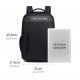ARCTIC HUNTER τσάντα ταξιδίου LG00657-1 με θήκη laptop 15.6", τροχήλατη, 27L, μαύρη