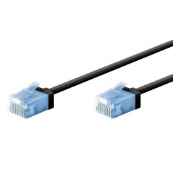 GOOBAY καλώδιο δικτύου 74239, CAT 6A U/UTP, ultra slim, copper, 500MHz, 5m, μαύρο