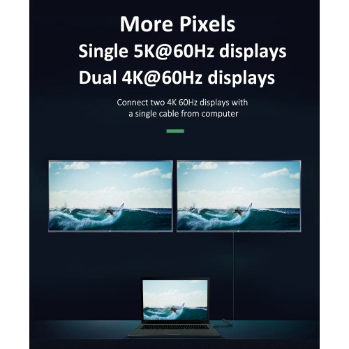 CABLETIME καλώδιο USB-C σε USB-C CT-C160-U31-TB3, 100W, 40Gbps, 4K/60Hz, 0.5m, μαύρο