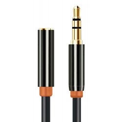 CABLETIME καλώδιο προέκτασης ήχου 3.5mm CT-AV311-P11FG, gold plated, 1.5m, μαύρο