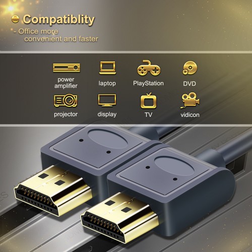 CABLETIME καλώδιο HDMI AV540-USHEAAG με Ethernet, slim, 4K/60Hz, 18 Gbps, 1m, μπλε